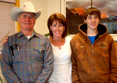 Dan Beavers (co-owner (dad)), Barbie Stucker (General Manager), and Blake (shop